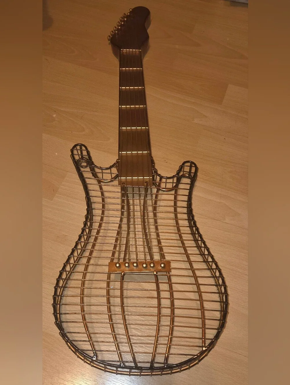 Wire Art Guitar Wall Decor 30x9x2